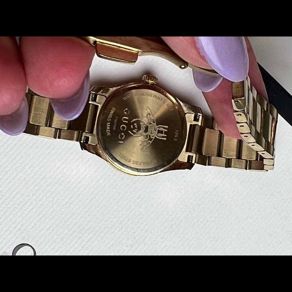 Gucci G-Timeless Silver Dial 27mm Steel Women Watch YA126576A $1150 #GW 126 - Picture 7 of 8